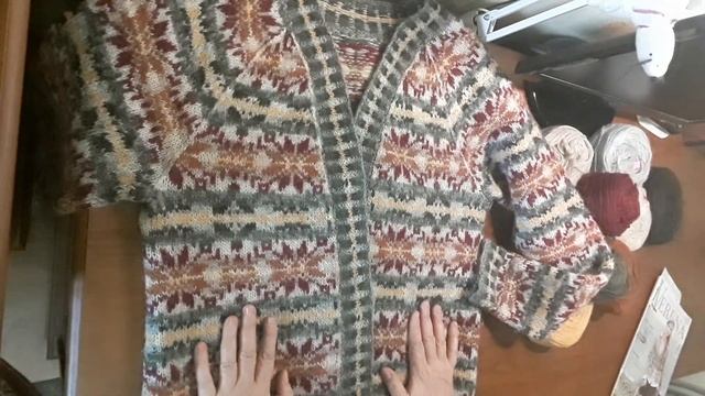 Жакет BRESSAY.  Verena 2011#3, модель с обложки. Вязание в технике Fair Isle. Жаккард по кругу