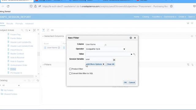 Oracle Fusion OTBI reports session Based parameters смотреть онлайн