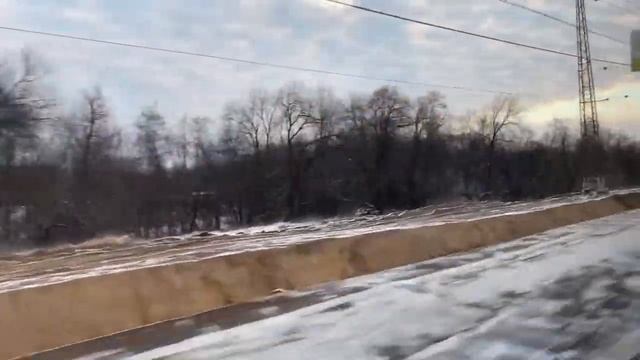 Ласточка «Муравьёво - Москва» красивая утренняя поездка на перегоне «Волоколамск - Истра» смотреть онлайн