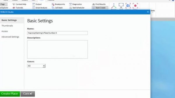 ROBLOX Tutorial: How to make and join a Team Create