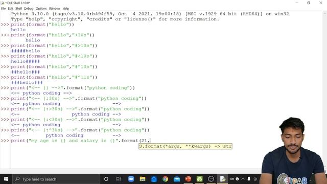 #coding #python How to FORMAT STRING in PYTHON in hindi | basics to advanced coding by paras sir смотреть онлайн