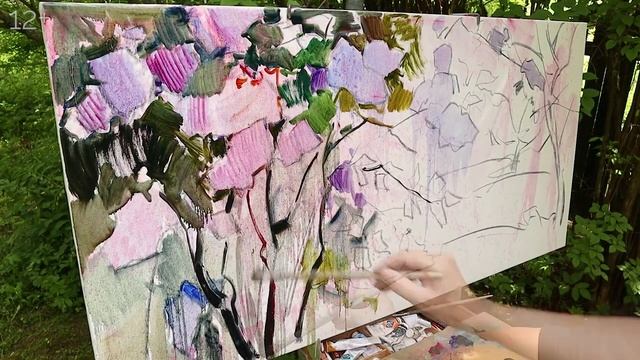 Сирень маслом. Мастер-класс по живописи смотреть онлайн