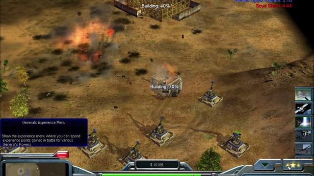 Skirmish USA Laser General vs Unknown Army - Generals Command & Conquer: Zero Hour (Dust Devil) Map смотреть онлайн