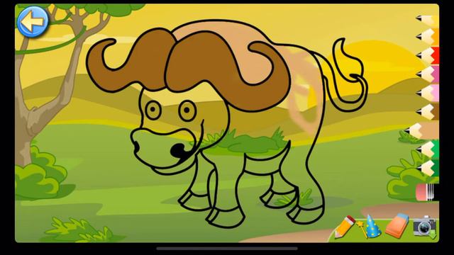 Für Kinder for Kids Play Savanne, lustige Tiere Puzzle. Male Tiere. Paint Animal. 😀😀 смотреть онлайн