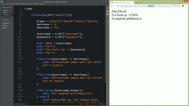 6. PHP a formulář - Rozdíl mezi metodou get a post смотреть онлайн