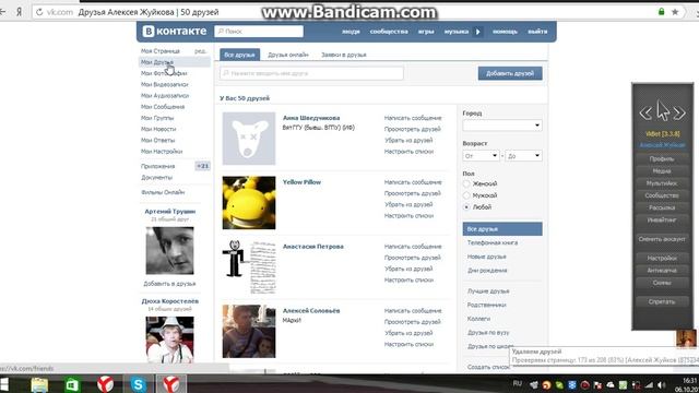 Как удалить всех друзей в вконтакте смотреть онлайн