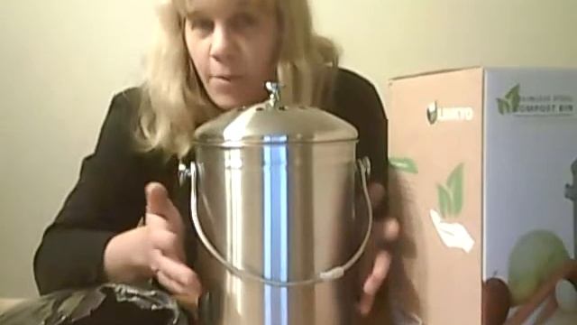 LINKYO Kitchen Compost Bin - 1 Gallon Stainless Steel Composter смотреть онлайн