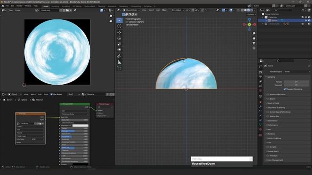 Two ways to make a sky dome in Blender [3.0] and GIMP 2.10 смотреть онлайн