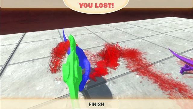 Rainbow Colors Carnivorous Dinosaur Battle Royale смотреть онлайн