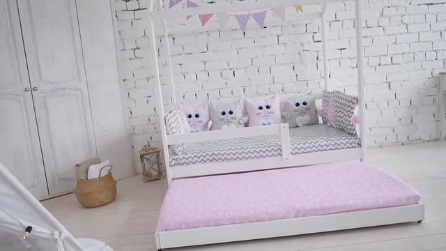 Кроватка домик с выкатным спальным место смотреть онлайн