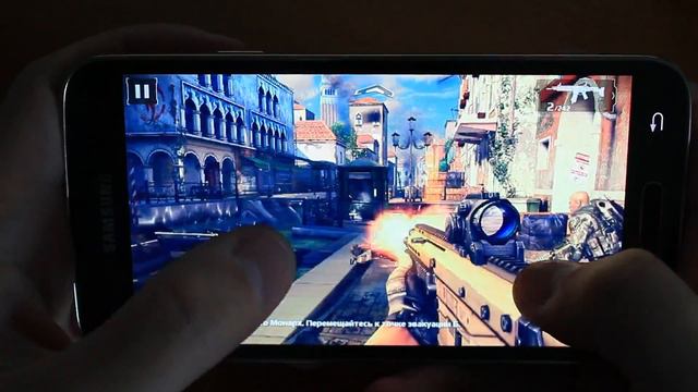 Как идет Modern Combat 5 на Samsung Galaxy S5 Duos смотреть онлайн