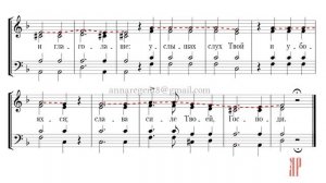 ПОМОЩНИК И ПОКРОВИТЕЛЬ, ирмосы Великого Канона, муз. Д. Бортнянского - Сопрановая партия