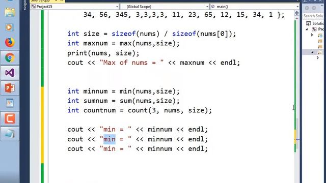 CIT1173_2070 C++ (May 3 2018) (Partially filled arrays, min, max, sum, comparison) смотреть онлайн