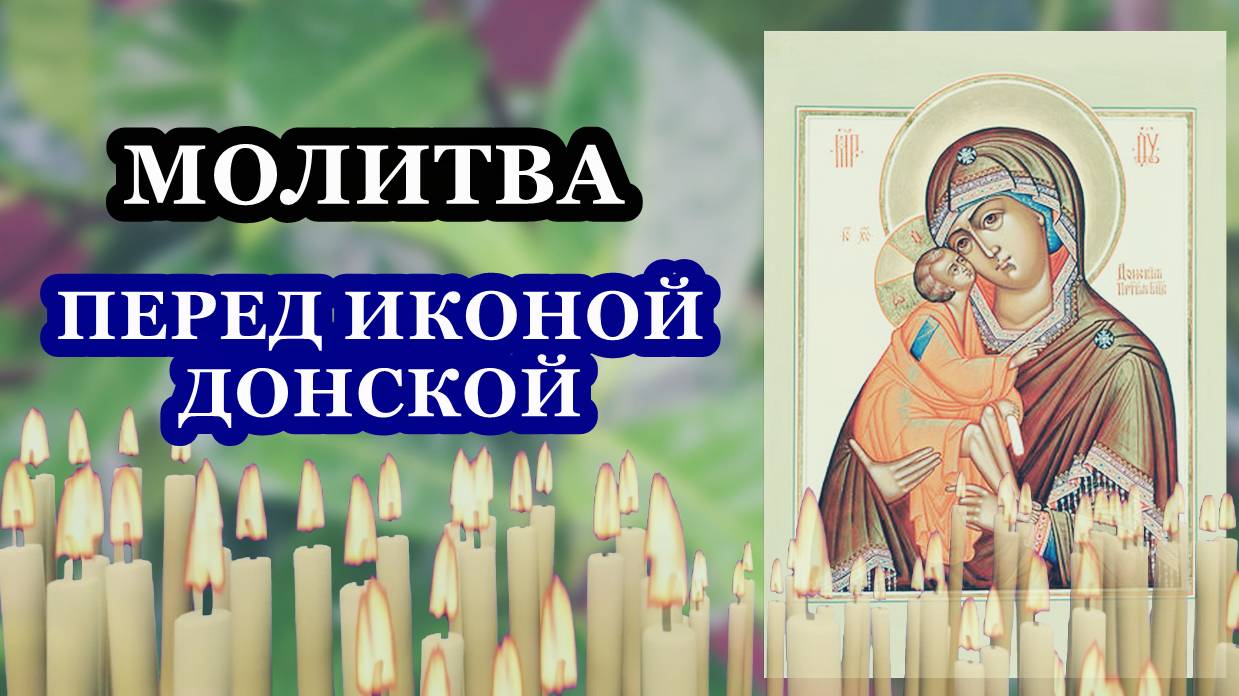 Молитва Божией Матери пред иконой Ее Донской смотреть онлайн