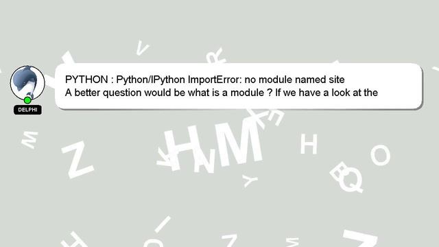 PYTHON : Python/IPython ImportError: no module named site смотреть онлайн