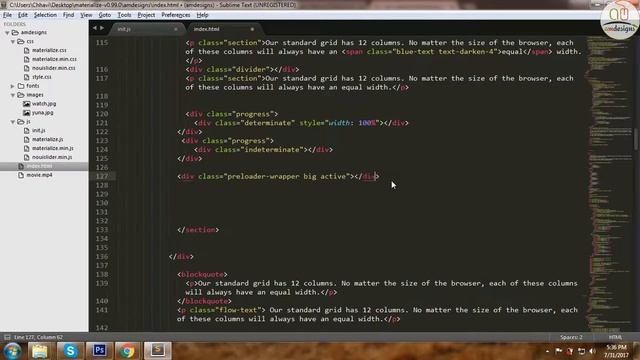 Materialize css tutorial in hindi - Preloader, Progress bar смотреть онлайн