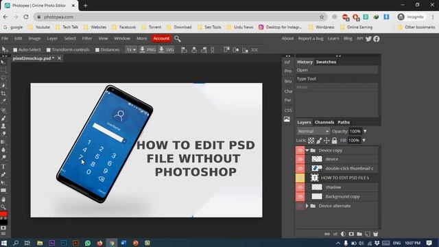 How to Edit Photoshop (.Psd) file without Photoshop || use Photoshop online смотреть онлайн