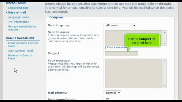 How to send mass emails to users in phpBB смотреть онлайн