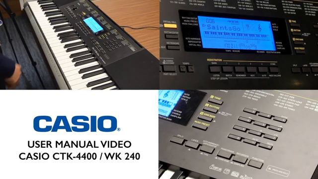 1.3 - Casio CTK-4400/WK-240 Tutorial - Lesson Function смотреть онлайн