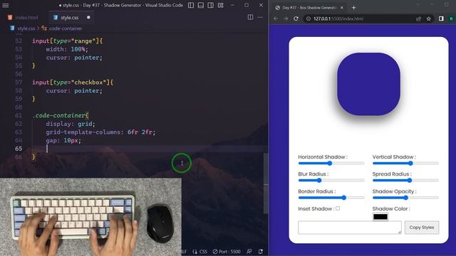 ASMR Programming - JavaScript Box Shadow Generator - No Talking смотреть онлайн