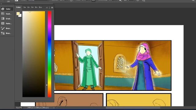 Speed process of making comic page illustrations. смотреть онлайн