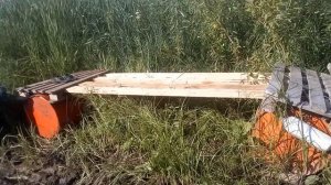 Мостик-причал на бочках. Как сделать мостки на пантонах из железных бочек из-под масла и поддонов.