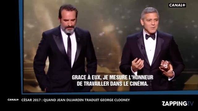 Jean Dujardin traduit George Clooney...ou presque ! смотреть онлайн