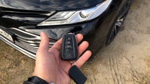 Camry XV70 Pandora3945Pro запуск с штатного ключа