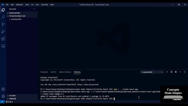 Learn React JS Basics using Tic Tac Toe Game - Basic React JS Setup. смотреть онлайн