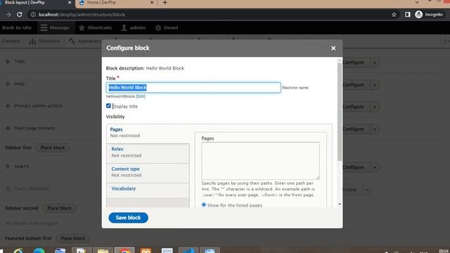 How to create custom block programmatically in Drupal 9? смотреть онлайн