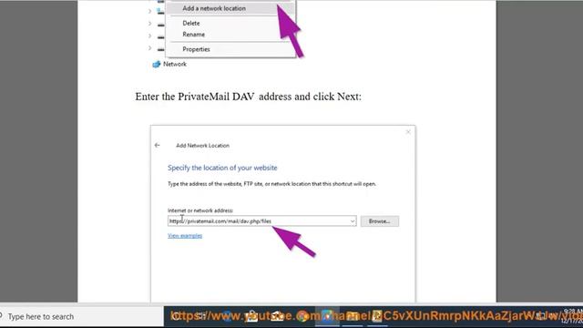 Add PrivateMail cloud server as Windows network folder via WebDAV protocol смотреть онлайн