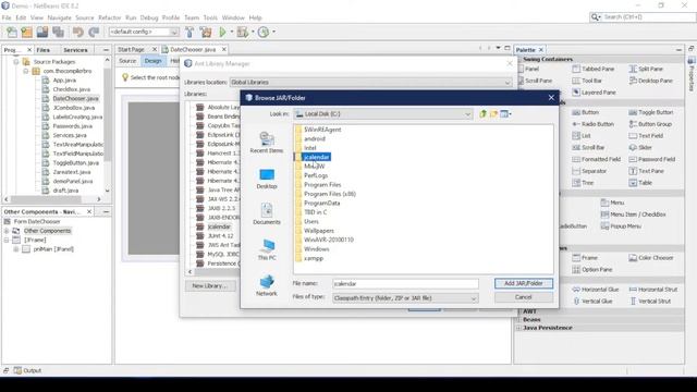 Java Swing Project-Part 12 | How to add JCalendar in Java Swing NetBeans смотреть онлайн