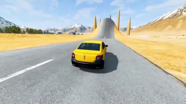 Spinning cars vs ultra stairs crash on ramp #23 | funny cars | BeamNG drive