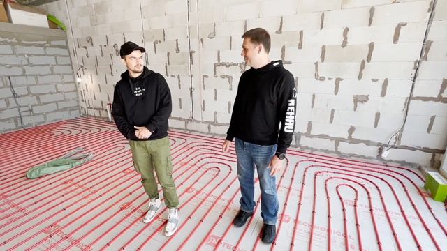 Монтаж тёплого пола в доме 120 м. кв. смотреть онлайн