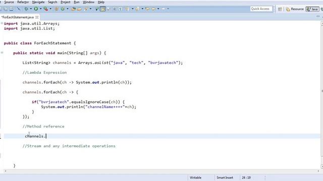 How to iterate the list of elements using forEach Statement in Java8 || Interview Questions || JAVA смотреть онлайн