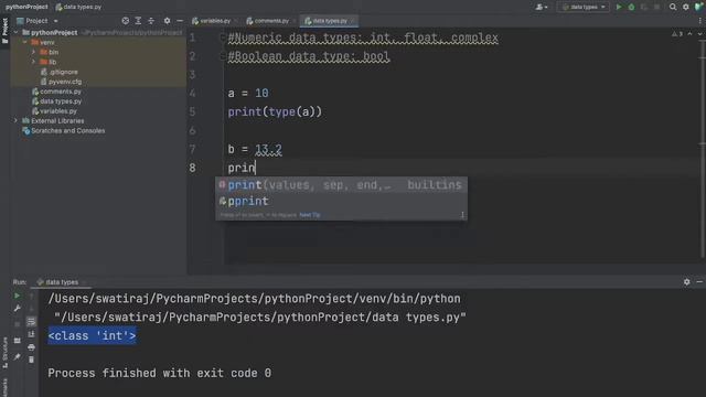 4. Numeric (int, float, complex) and Boolean Data types | type function | in python | For beginners смотреть онлайн