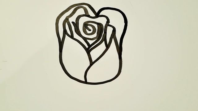 How to Draw a Rose Easy ? Drawing Flowers on a Whiteboard смотреть онлайн