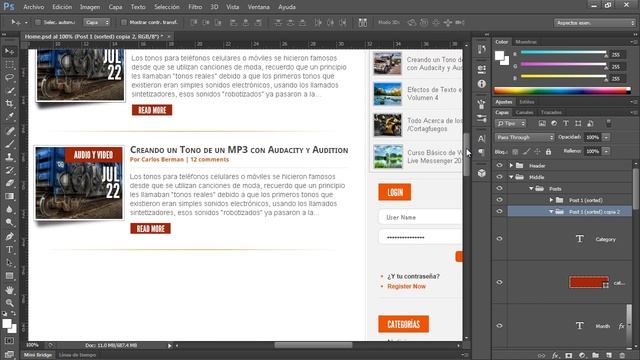 Curso Photoshop CS6 Capítulo 3 - 20 Combinar Capas смотреть онлайн