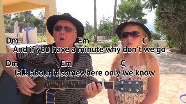 Somewhere Only We Know (Lily Allen cover) GUITAR LESSON play-along with chords and lyrics смотреть онлайн