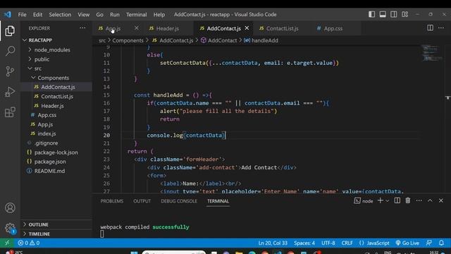 ReactJS Simple Project For Beginners | Contact Manager Project in React | Learn React with Project смотреть онлайн