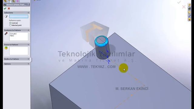 SOLIDWORKS 2008 Eğitim -39 Sketch driven смотреть онлайн