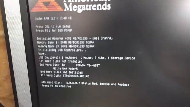 Pc Hp Erro SMART STATUS BAD BACKUP AND REPLACE смотреть онлайн