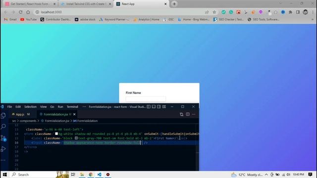 React Hook Form | React Form Validation | React Hook Form v7 | Tailwind CSS Form React Js смотреть онлайн
