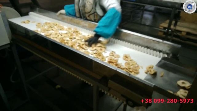 Вибробункер и вибросито в конвейерной линии подачи снеков Vibrating hopper смотреть онлайн