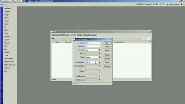 Настройка pptp-server. Mikrotik.