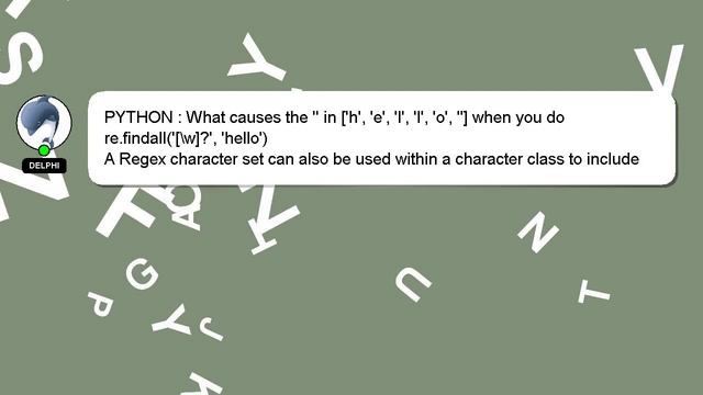 PYTHON : What causes the '' in ['h', 'e', 'l', 'l', 'o', ''] when you do re.findall('[\w]?', 'hello смотреть онлайн
