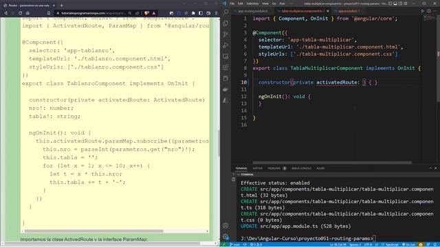 Angular Curso: 194 Componente Tabla de Multiplicar de un Número Obtenido Desde un Parámetro de Ruta смотреть онлайн