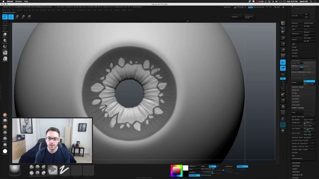 Making an Eye in Zbrush and Rendering смотреть онлайн