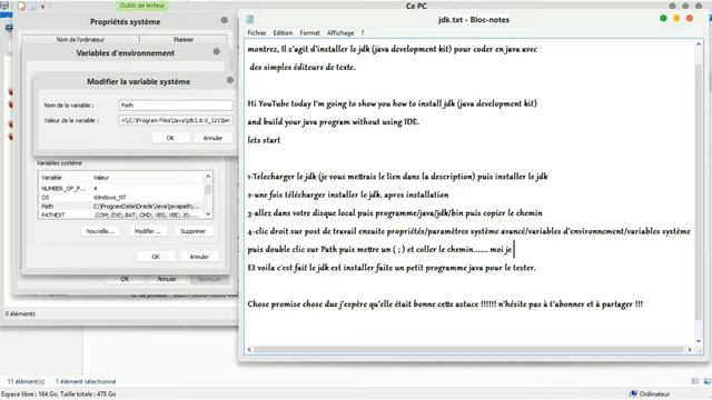 installer jdk et coder en java avec un editeur de text смотреть онлайн