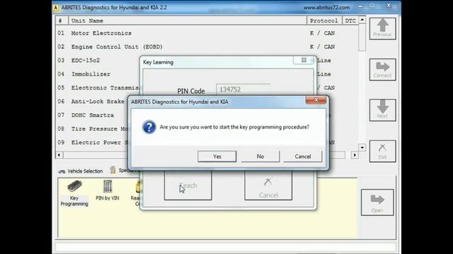HYUNDAI AZERA PIN & KEY LEARNING www.abritesusa.com смотреть онлайн